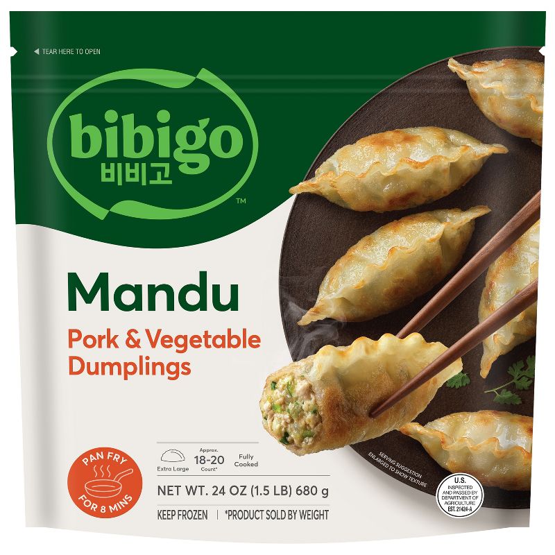 Bibigo Frozen Mandu Pork &#38; Vegetable Dumplings - 24oz, 1 of 10