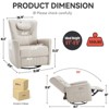NicBex Recliner Chair Swivel Accent Chair with Pillow Power Lift Chair with USB Ports Living Room Chairs for Reading Room - 2 of 4