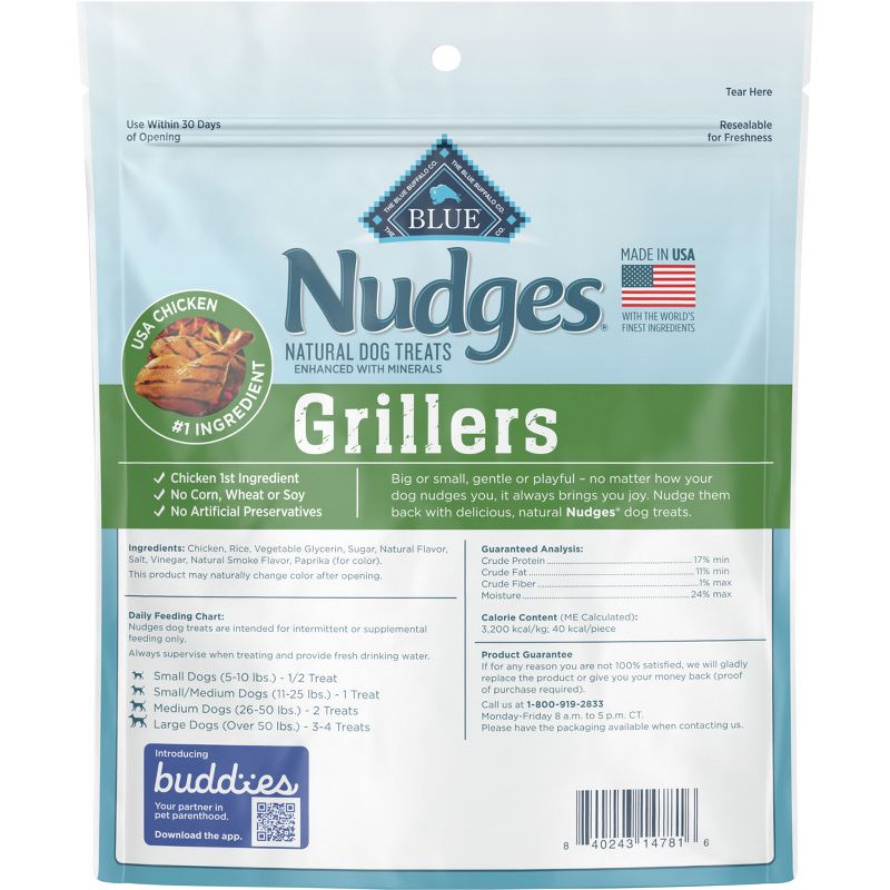 Blue Buffalo Nudges Grillers Natural Dog Treats with Chicken - 16oz, 2 of 9