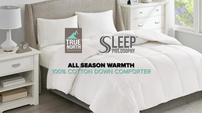 Full White Cotton Down Comforter Set