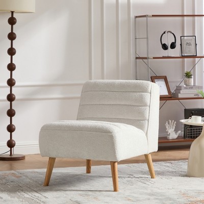 Lycvki 24.4" W Modern Accent Chair with  Metal Legs for Living Room,