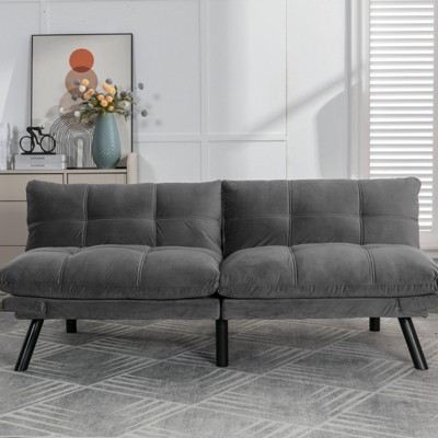 FURNIinspire Convertible Folding Modern sofa Bed, Light Grey, 67"*16"*32"