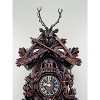 Eight Day Mechanical Hunter's Cuckoo Clock With 29.5 Inch Height Carved Woodsman And Stag By River City Clocks - 3 of 4