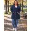 Women's Plus Size V-Neck Long Sleeve Pocket Ribbed Knit Loose Button Up Casual Cardigan - Agnes Orinda - 3 of 4