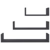 vidaXL Wall Display Shelf 3 pcs Gray Engineered Wood - 4 of 4