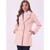 INSPIRE CHIC Women's Elegant Notched Lapel Button Single Breasted Winter Coat - 3 of 4