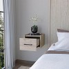 NicBex Modern Wall-Mounted Nightstand with 1 Drawer Bedside Table End Table with Metal Handle for Living Room, Bedroom - 2 of 4