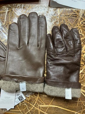 Lands' End Women's EZ Touch Screen Cashmere Lined Leather Gloves