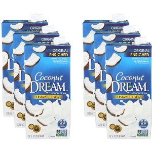 Dream Unsweetened Coconut Drink - Case of 6 - 32 fl oz - 1 of 2