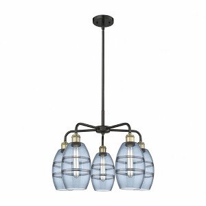 Vaz - 5 Light Stem Hung Chandelier In Industrial Style-13.63 Inches Tall and 23.88 Inches Wide - 1 of 1