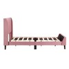Velvet Upholstered Twin-Size Platform Bed for Comfort and Style - 3 of 4
