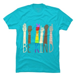 Adult Design By Humans Pride Be Kind Sign Language By Avocato T-Shirt - 1 of 2