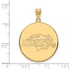 Black Bow Jewelry 14k Yellow Gold North Dakota State Bison NCAA Extra Large Pendant - 2 of 3