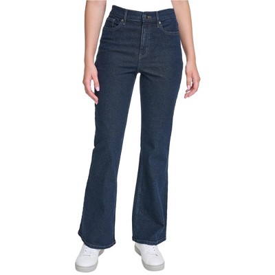 Calvin Klein Womens Covert Long Flared Jeans