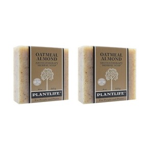 Plantlife Oatmeal Almond Bar Soap Multipack – Moisturizing, Soothing, Handcrafted, Plant-Based – Made in California, 4oz Each - 1 of 3