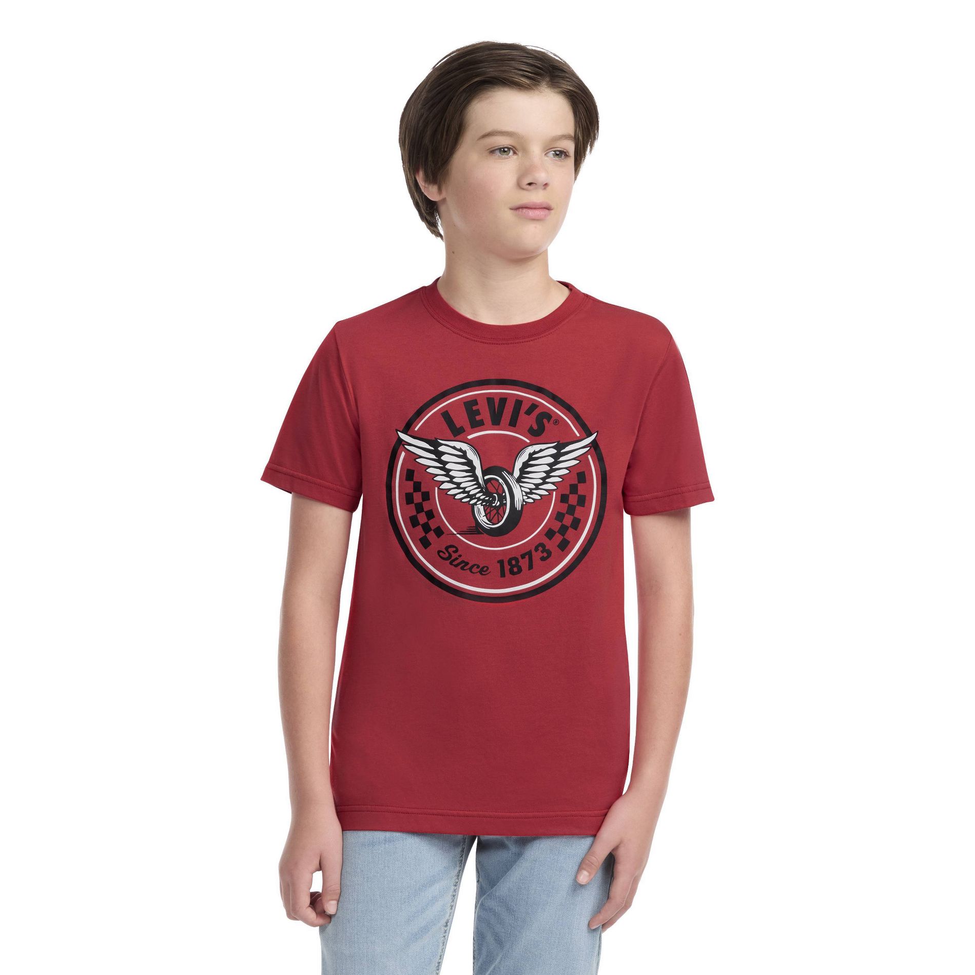 Levi's® Boys' Short Sleeve Pedal Graphic T-Shirt - Red L