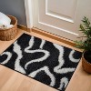 World Rug Gallery Striped Shag Rug – Durable for Living Room, Bedroom, or Entryway – Anthracite Dark Gray – Easy to Clean - 2 of 4