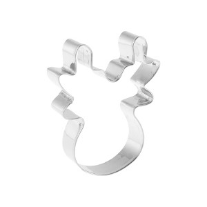 Unique Bargains Pastry Cutter Christmas Hat-Shaped Dishwasher Safe Stainless Steel Silver Tone 1Pcs - 1 of 4