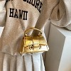 Mini Crossbody Bags Women's Y2K Purses Top Handle Crossbody Bag Clutch Shoulder Handbag for Cocktail Party Prom Wedding Gold - 2 of 4