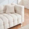 SKRAN Teddy Plush Sofa,Includes Two Throw Pillows and Heavy-Duty Hardware Foot Support  for Living Room,Bedroom - 4 of 4