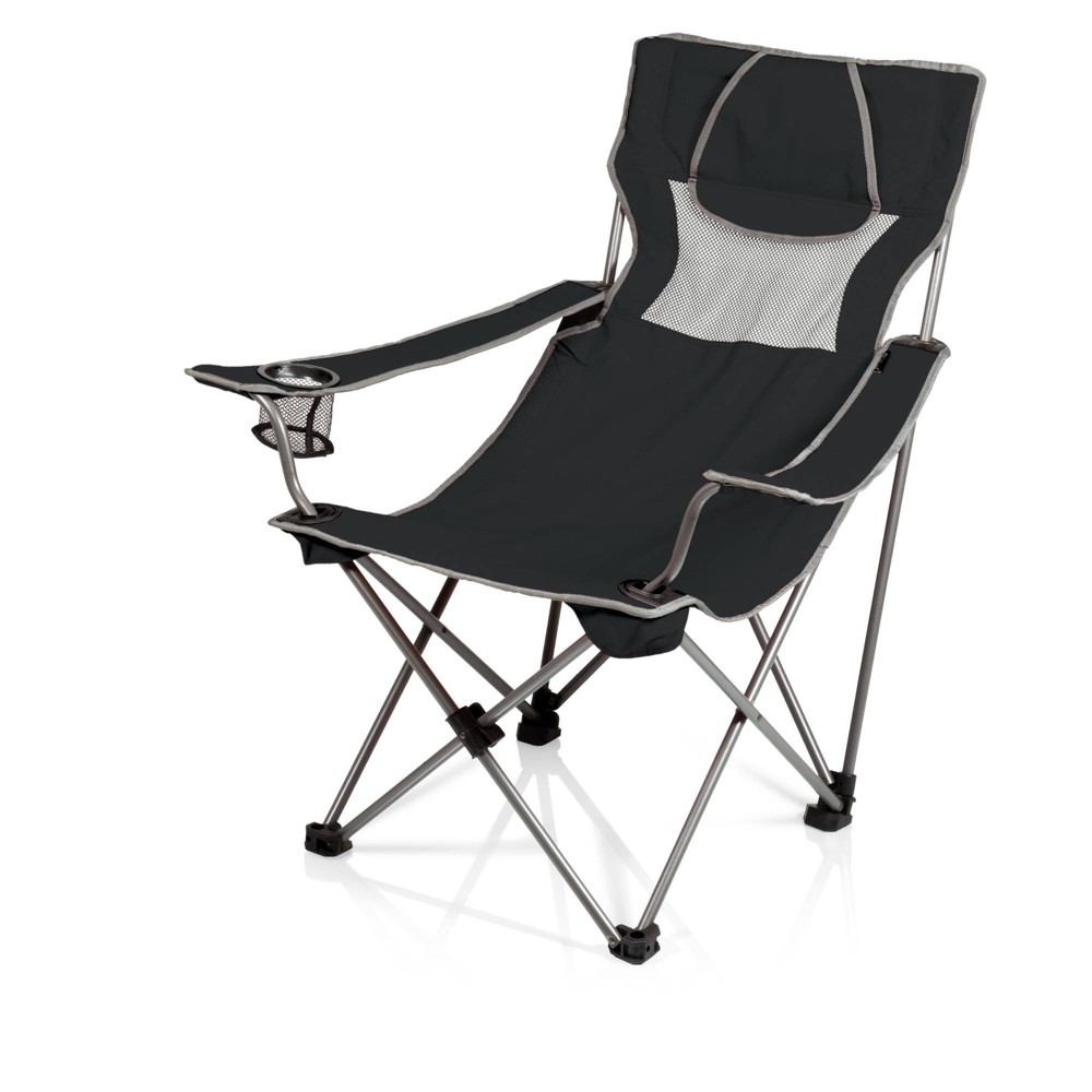 Photos - Garden Furniture Picnic Time Campsite Camp Chair - Black