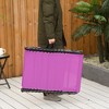 Cesicia Outsunny Folding Chaise Lounge, Patio Sun Tanning Chair, with 4 Adjustable Position Back, Pillow, Purple - 4 of 4