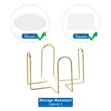 Unique Bargains Glossy Gold Metal Material Stain-resistant Scratch-proof Coaster Holder 3 Pcs - 4 of 4