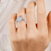 Pompeii3 Certified 5 1/2Ct Annie Cushion Diamond Engagement Ring 14k Gold or Pt Lab Created - 4 of 4