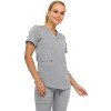 MediChic Scrubs for Women's V-Neck Scrub Set with Six Pocket Ribbed Cargo Jogger Pants with 4-Way Stretch - 4 of 4