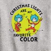 Boys' - The Cat in the Hat - Christmas Lights Are My Favorite Color Graphic Long Sleeve Fleece Sweatshirt - 2 of 4