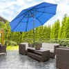 Gulches Stylish 3 Tiers 9FT Patio Market Umbrella with Crank, Push Button Tilt - Water & Sun Protection, Dark Blue - 4 of 4