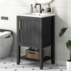OUTSUPPLY Bathroom Vanity with Sink, Bathroom Cabinet with Soft Closing Door, Storage Rack and Open Shelf - 2 of 4