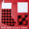 Aoibox 8 Pack Buffalo Plaid Christmas Stockings 15 x 10 Inch Large Fabric Hanging Stockings for Fireplace Tree Window Party Decor - 3 of 4