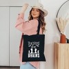 City Creek Prints Teachers Love Brains Canvas Tote Bag - 15x16 - Black - 2 of 2