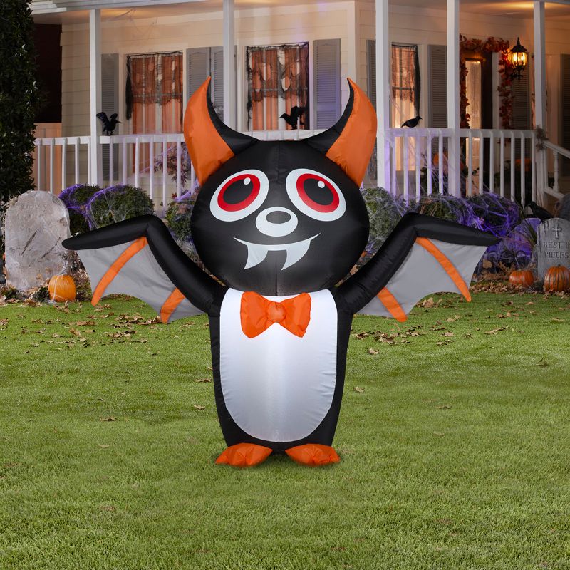 Gemmy Airblown Inflatable Orange and Black Vampire Bat , 3.5 ft Tall, Multi, 2 of 3