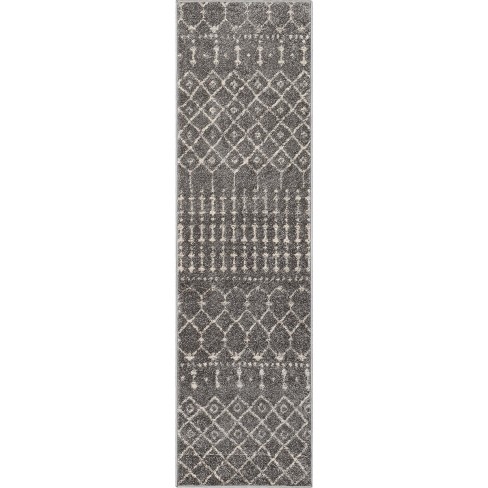 Well Woven Colette Moroccan Trellis Grey 2' X 7'3