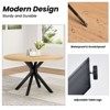 FURNIinspire Coffee Tables, Round Coffee Table, Mid Century Modern Coffee Table for 4 to 6 Person, Table for Kitchen Dining Room, Brown, - 4 of 4