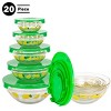 Classic Cuisine 20-Piece Lemon Design Glass Bowls with Lids Set - 3 of 4