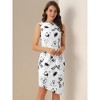 INSPIRE CHIC Women's Sleeveless Belted Boat Neck Sleeveless Asymmetrical Hem Work Dresses - 3 of 4