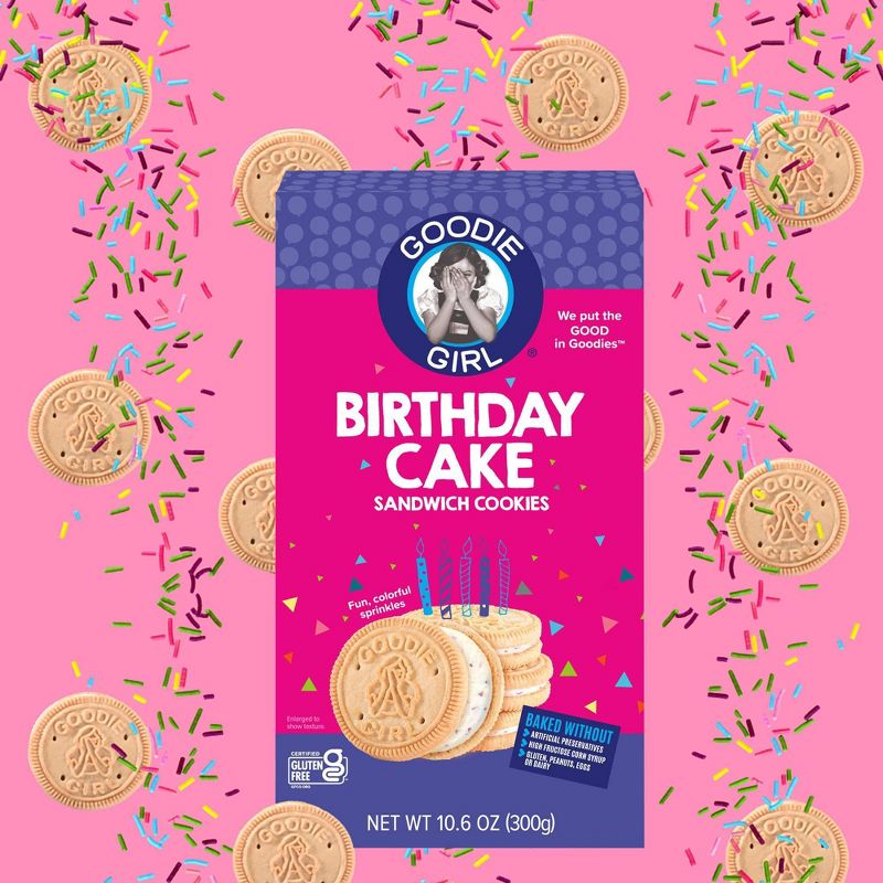 Goodie Girl Gluten Free Birthday Cake Creme Cookies - 10.6oz, 5 of 11