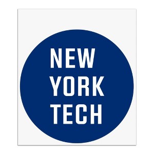 New York Institute of Technology Bears Logo Automotive Car Window Locker Circle Bumper Sticker - 1 of 4