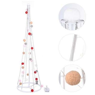 Yescom 3 Ft Christmas Cone Tree for Home Garden Indoor Decoration Child Gift Warm White