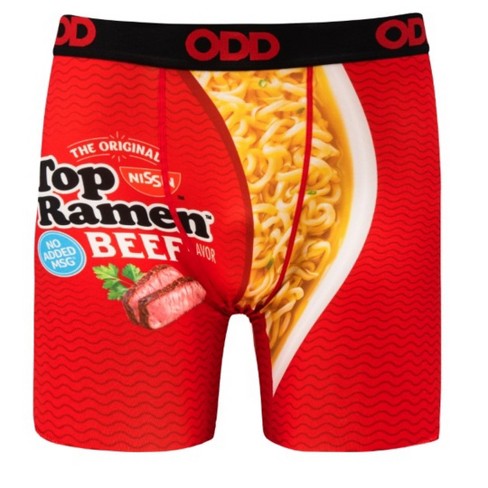 Novelty Print Men's Boxer Briefs, Cup Noodles Ramen Fun Underwear