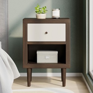 NicBex 1-Drawer Nightstand Wooden Beside Table with Storage Cabinet End Table for Bedroom, Living Room, Study - 1 of 4