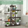 Costway Wood Plant Stand 6 Tier Vertical Shelf Flower Display Rack Holder Planter - 4 of 4