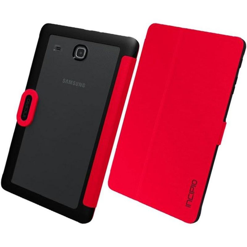 Incipio Clarion Folio case for Samsung Galaxy Tab E - Red/Black, 1 of 6