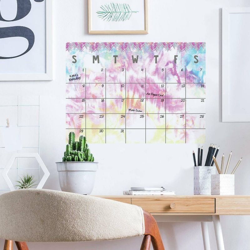 Tie Dye Dry Erase Calendar Peel and Stick Giant Wall Decal - RoomMates, 4 of 6