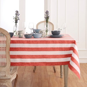 Solino Home Striped Linen Tablecloth | Cabana Stripe - 1 of 4