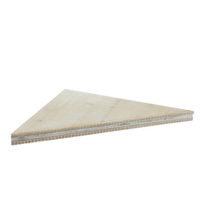 VIP Wood 15.5 in. Brown Textured Corner Shelf