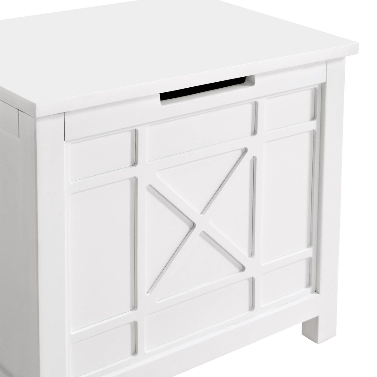 Derby Laundry Hamper Seat and Towel Rack White - Alaterre Furniture - thumbnail 7